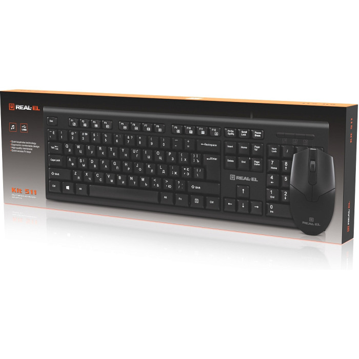 Комплект REAL-EL Kit 511 USB Black (EL123100052)