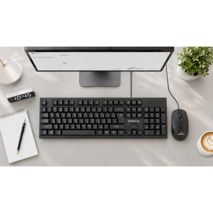 Комплект REAL-EL KIT-507 USB Black (EL123100055)