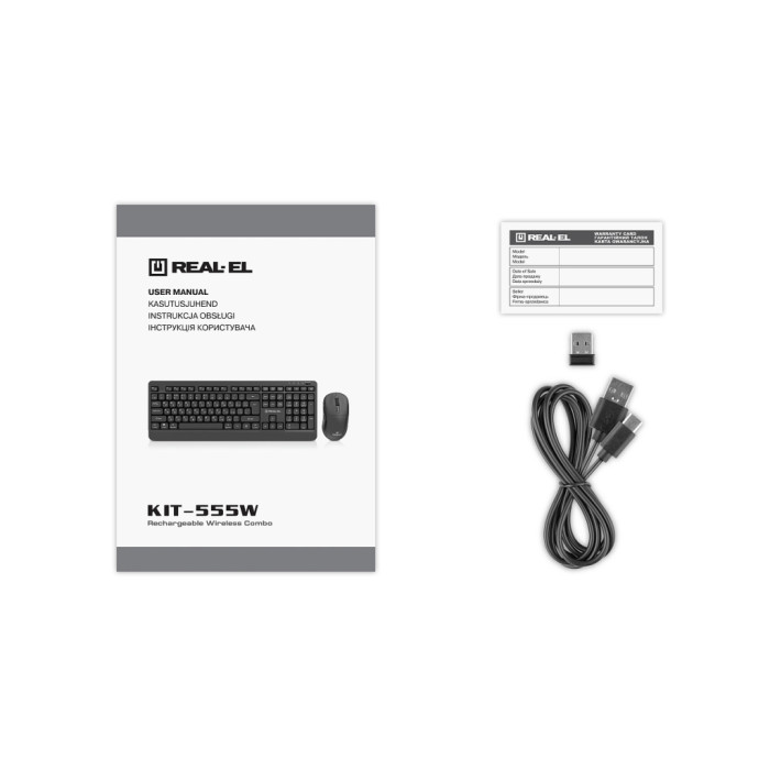 Комплект REAL-EL KIT-555W Wireless Black (EL123100056)