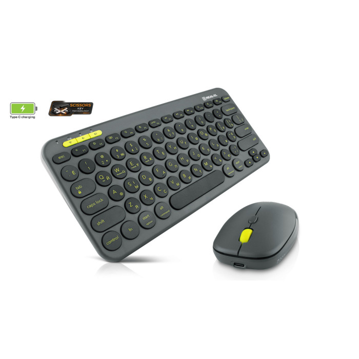 Комплект REAL-EL KIT-635W Wireless/Bluetooth Black (EL123100057)