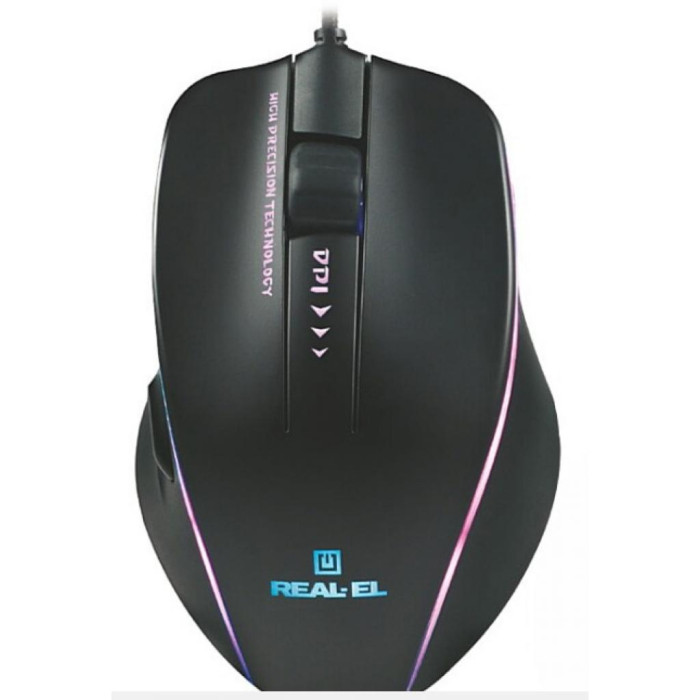 Мишка REAL-EL RM-747 USB Black (EL123200028)