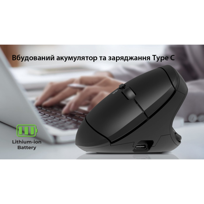 Мишка REAL-EL RM-490W Wireless/Bluetooth Black (EL123200058)