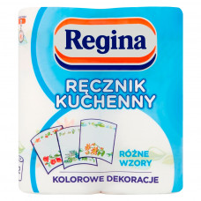 Паперові рушники Regina з декором 10 м 44 відриви 2 шари 2 рулони (8004260007450)