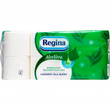 Туалетний папір Regina Aloe Vera 18 м 150 відривів 3 шари 8 рулонів (8004260268554)