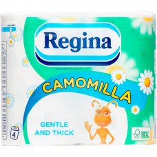 Туалетний папір Regina Camomile FSC Ромашка 18 м 150 відривів 3 шари 4 рулони (8004260438513)