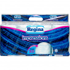 Туалетний папір Regina Impressions Blue 18 м 150 відривів 3 шари 8 рулонів (8004260487955)