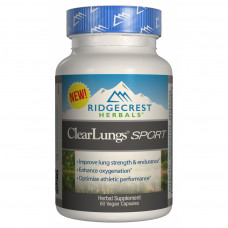 Трави Ridgecrest Herbals Комплекс для Підтримки Легких, Спорт, Clear Lungs, RidgeCres (RCH138)