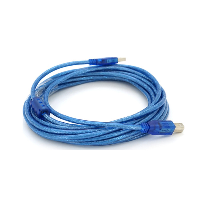 Кабель для принтера USB 2.0 AM/BM 5.0m ferrite blue Ritar (YT-AM/BM-5.0TBL)