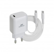 Зарядний пристрій RivaCase USB Type-C, PD 20 W + Type-C cable (PS4191 WD4 (White))