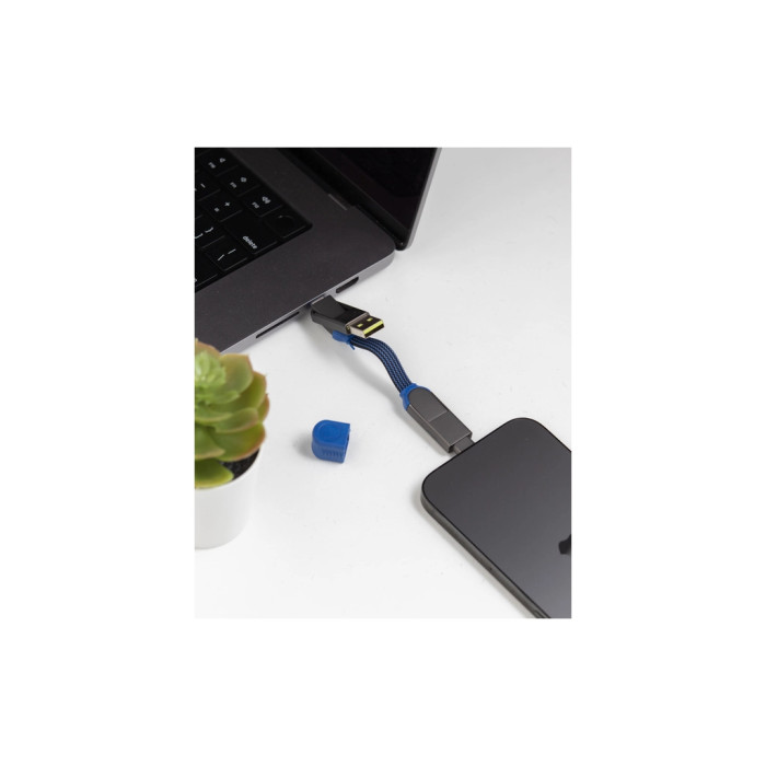 Дата кабель 6in1 inCharge X 0,14m 100W blue Rolling Square (X02WR)