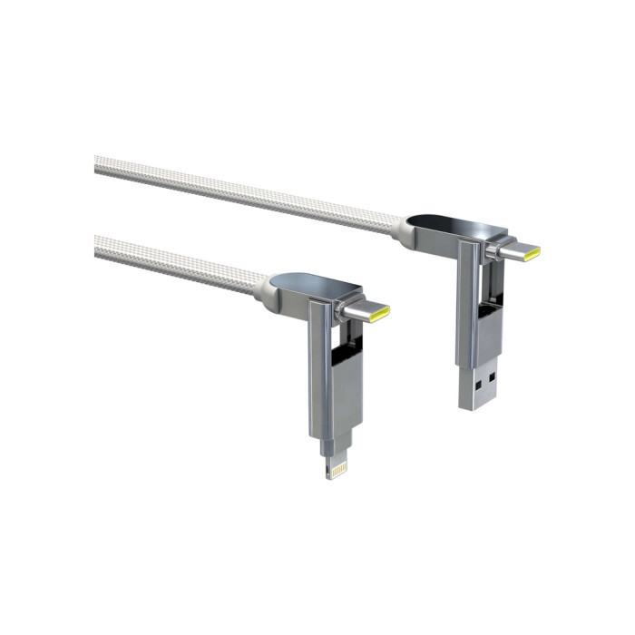 Дата кабель 6in1 inCharge XL 3.0m white Rolling Square (XLL02R)