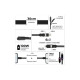 Дата кабель 6in1 inCharge XL 0.3m black Rolling Square (XLS01R)