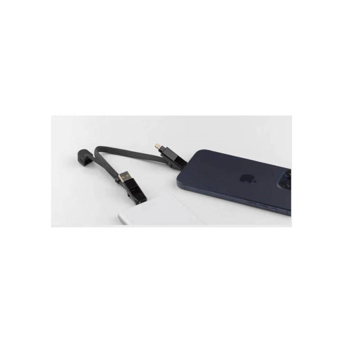 Дата кабель 6in1 inCharge XL 0.3m black Rolling Square (XLS01R)