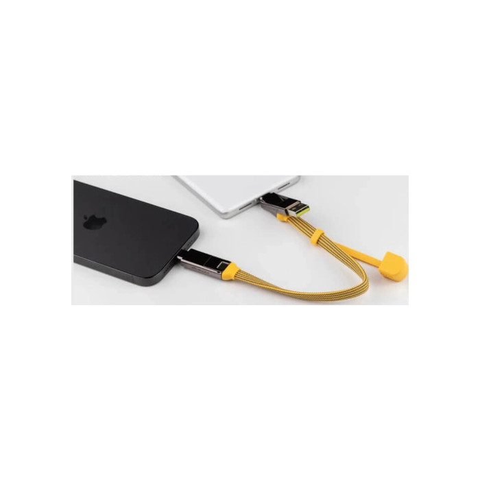 Дата кабель 6in1 inCharge XL 0.3m yellow Rolling Square (XLS03R)