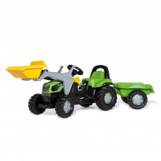 Веломобіль Rolly Toys Трактор з причіпом та ковшем rollyKid Deutz-Fahr 5115 G TB (023196)