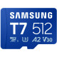 Карта пам'яті Samsung 512GB microSDXC class 10 UHS-I U3 V30 A2 T7 (MB-MB512T/WW)