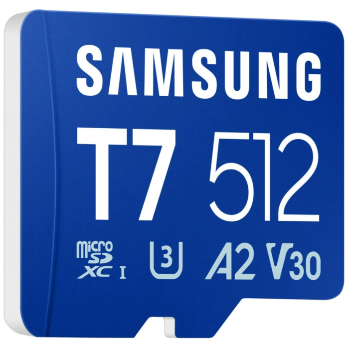 Карта пам'яті Samsung 512GB microSDXC class 10 UHS-I U3 V30 A2 T7 (MB-MB512T/WW)
