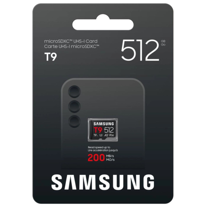 Карта пам'яті Samsung 512GB microSDXC class 10 UHS-I U3 V30 A2 T9 (MB-MH512T/WW)