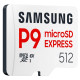 Карта пам'яті Samsung 512GB microSDXC class 10 UHS-I U3 V30 P9 Express (MB-MK512T/WW)