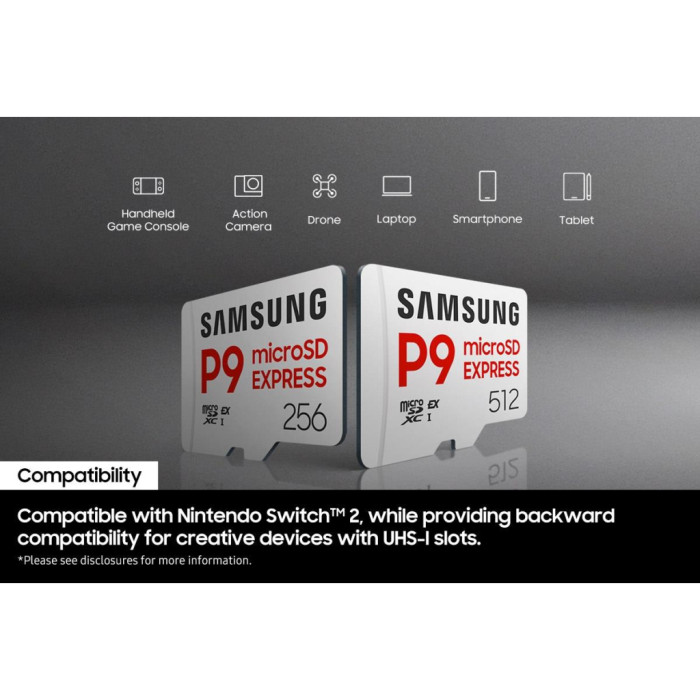 Карта пам'яті Samsung 512GB microSDXC class 10 UHS-I U3 V30 P9 Express (MB-MK512T/WW)