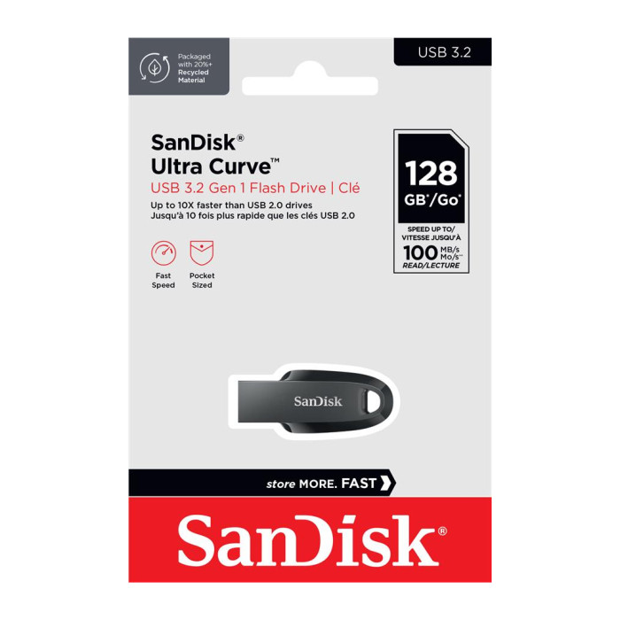 USB флеш накопичувач SanDisk 32GB Ultra Curve Black USB 3.2 (SDCZ550-032G-G46)