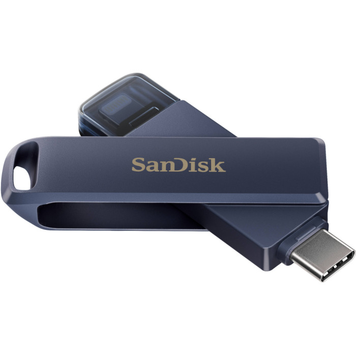 USB флеш накопичувач SanDisk 128GB Phone Drive for iPhone Metallic Sky Lightning/Type-C U (SDIXD0N-128G-GN6NE)