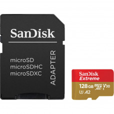 Карта пам'яті SanDisk 128GB microSDXC class 10 A2 V30 UHS-I U3 Extreme (SDSQXA1-128G-GN6AA)