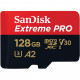 Карта пам'яті SanDisk 128 GB microSDXC UHS-I U3 Extreme Pro+SD Adapter (SDSQXCD-128G-GN6MA)