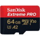 Карта пам'яті SanDisk 64GB microSDXC class 10 UHS-I U3 Extreme Pro V30 (SDSQXCY-064G-GN6MA)