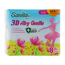 Гігієнічні прокладки Sanita 3D Airy Gentle Slim Wing 24.5 см 8 шт. (8850461090704)