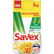 Пральний порошок Savex 2 in 1 Fresh 9 кг (3800024045912)