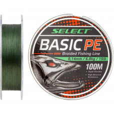 Шнур Select Basic PE 100m Dark Green 0.10mm 10lb/4.8kg (1870.27.60)