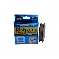 Шнур Shimano Kairiki 8 PE Steel Gray 150m 0.06mm 5.3kg (59WPLA58R10)