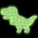 Ігровий набір Sibelly антистрес Pop It Dino Glow in Dark (SB-PPIT-DN-GD)