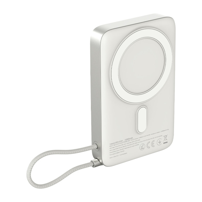 Батарея універсальна Sigma X-power SI10A8QL-MAG silver 10000mAh, Magnetic wireless 15W, charge iWatch, PD+QC, 22,5W max (4827798161012)