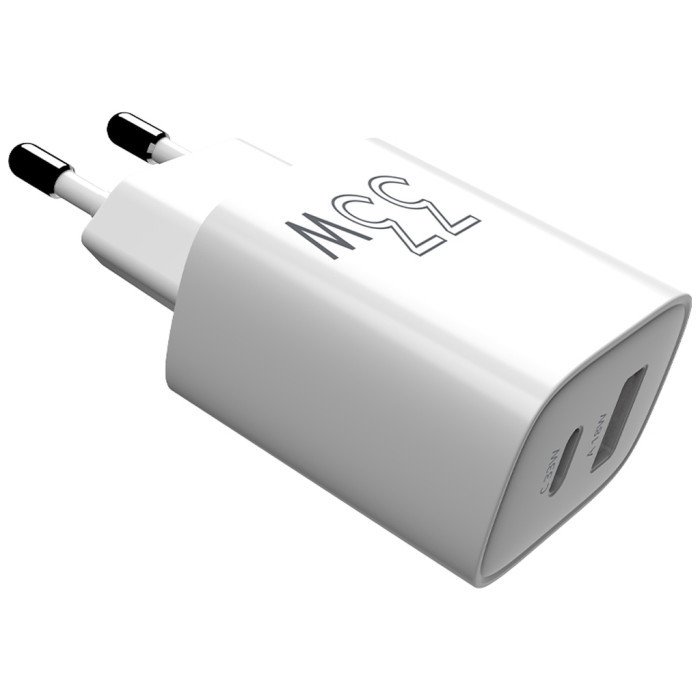 Зарядний пристрій Sigma 1xUSB-C PD33W + 1xUSB QC3.0 GaN X-power PS33-01 white (4827798527719)
