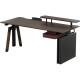 Комп'ютерний стіл Sihoo з електрорегулюванням висоти D07 1.6m Walnut/Black (D07B-101/D07J-101-AB)