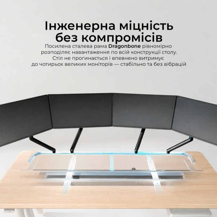 Комп'ютерний стіл Sihoo з електрорегулюванням висоти D07 1.6m Maple/White (D07B-102/D07J-102-AB)