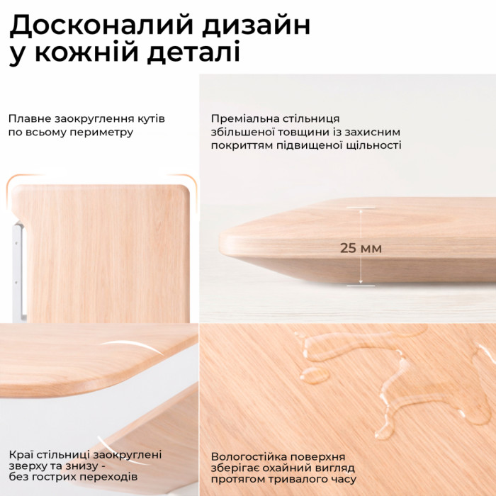Комп'ютерний стіл Sihoo з електрорегулюванням висоти D07 1.6m Maple/White (D07B-102/D07J-102-AB)