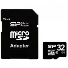 Карта пам'яті Silicon Power 32Gb microSDHC class 10 (SP032GBSTH010V10SP)