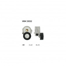 Натягувач ременя з роликом SKF VKM 33032