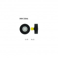 Ролик натягувача ременя SKF VKM 33046