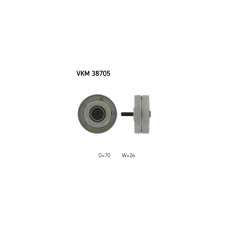Ролик натягувача ременя SKF VKM 38705