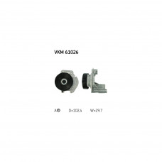Натягувач ременя з роликом SKF VKM 61026