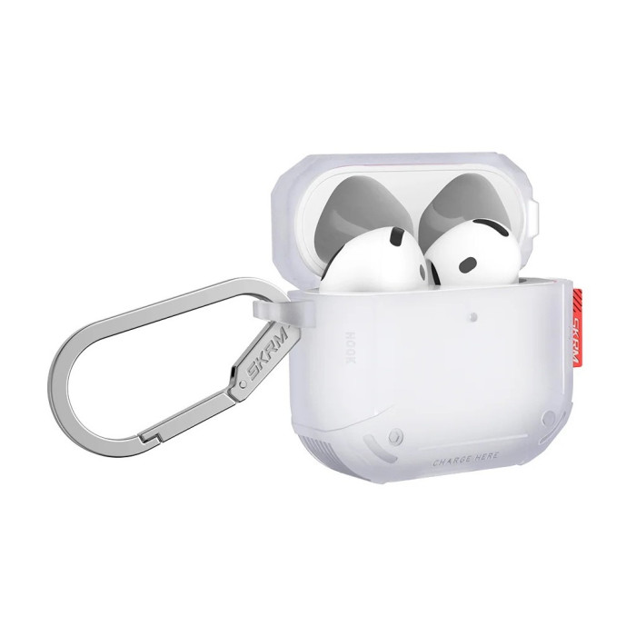 Чохол для навушників Skinarma Чохол Skinarma Mecha CE для AirPods 4 frost SK-AP4MECCE-FRT 8886461247251 (8886461247251)