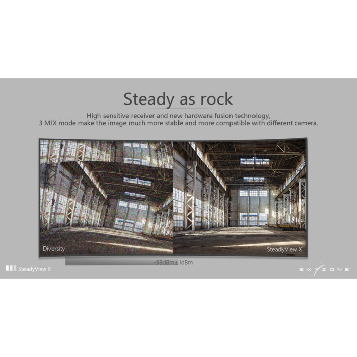 Відеоприймач (VRX) Skyzone SteadyView X 5-5.8GHz 56CH L, X Band (STVX5G)