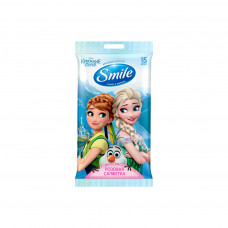 Дитячі вологі серветки Smile baby Frozen Крижане серце 15 шт (4823071630800)