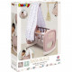 Ігровий набір Smoby Toys Колиска Baby Nurse з балдахіном Сіро-рожева (220373)