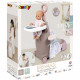 Ігровий набір Smoby Toys Baby Nurse Розкладна валіза 3 в 1 Сіро-рожевий (220374)