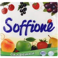 Серветки столові Soffione одношарові білі 24x24 см 50 шт. (4820003833667)